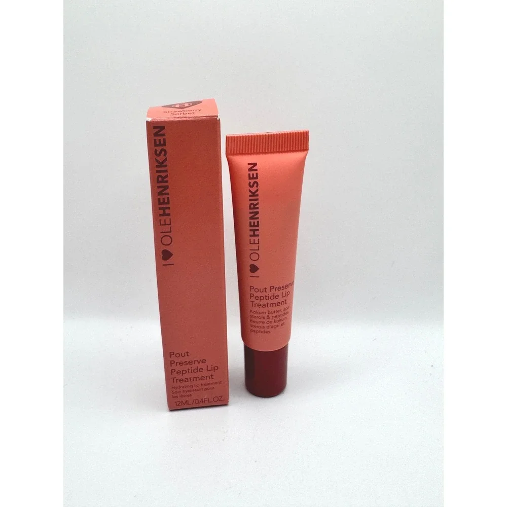 Olehenriksen Pout Preserve Peptide Lip Treatment Strawberry Sorbet NEW